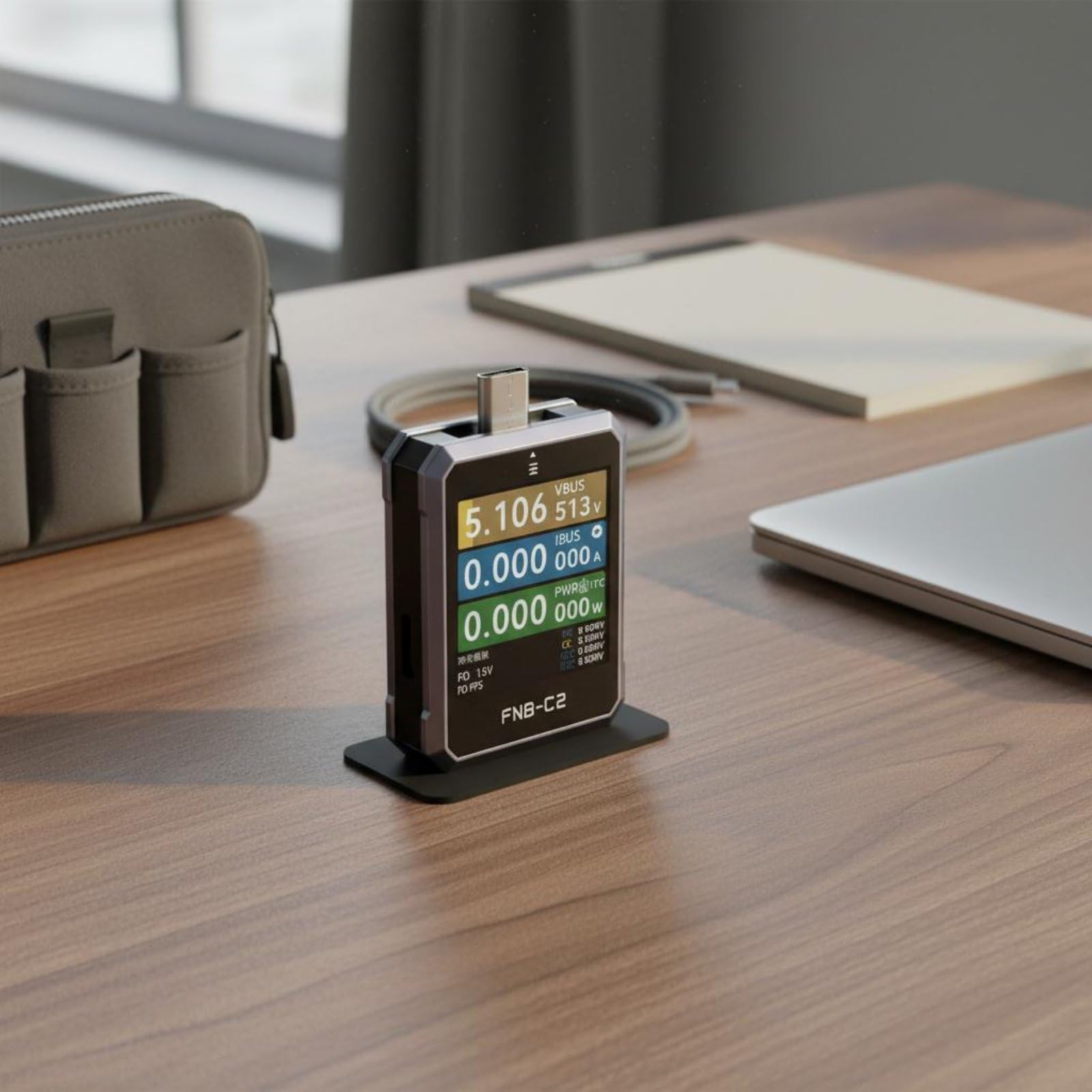 Generic Usb Tester Dispositivo con Multimetro Elettronico Digitale Analizzatore di Energia Usb Misuratore Corrente Monitoraggio Onde Elettriche Adatto per Appassionati Elettronica Laboratorio