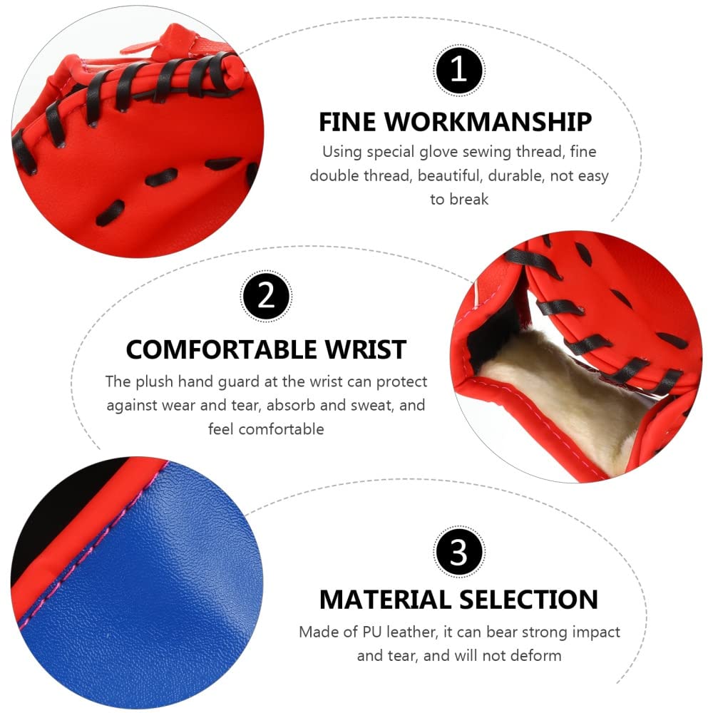 Guanto da Baseball Guanto da Softball Leggero di Field da 1pc Addensare (Color : Red M)