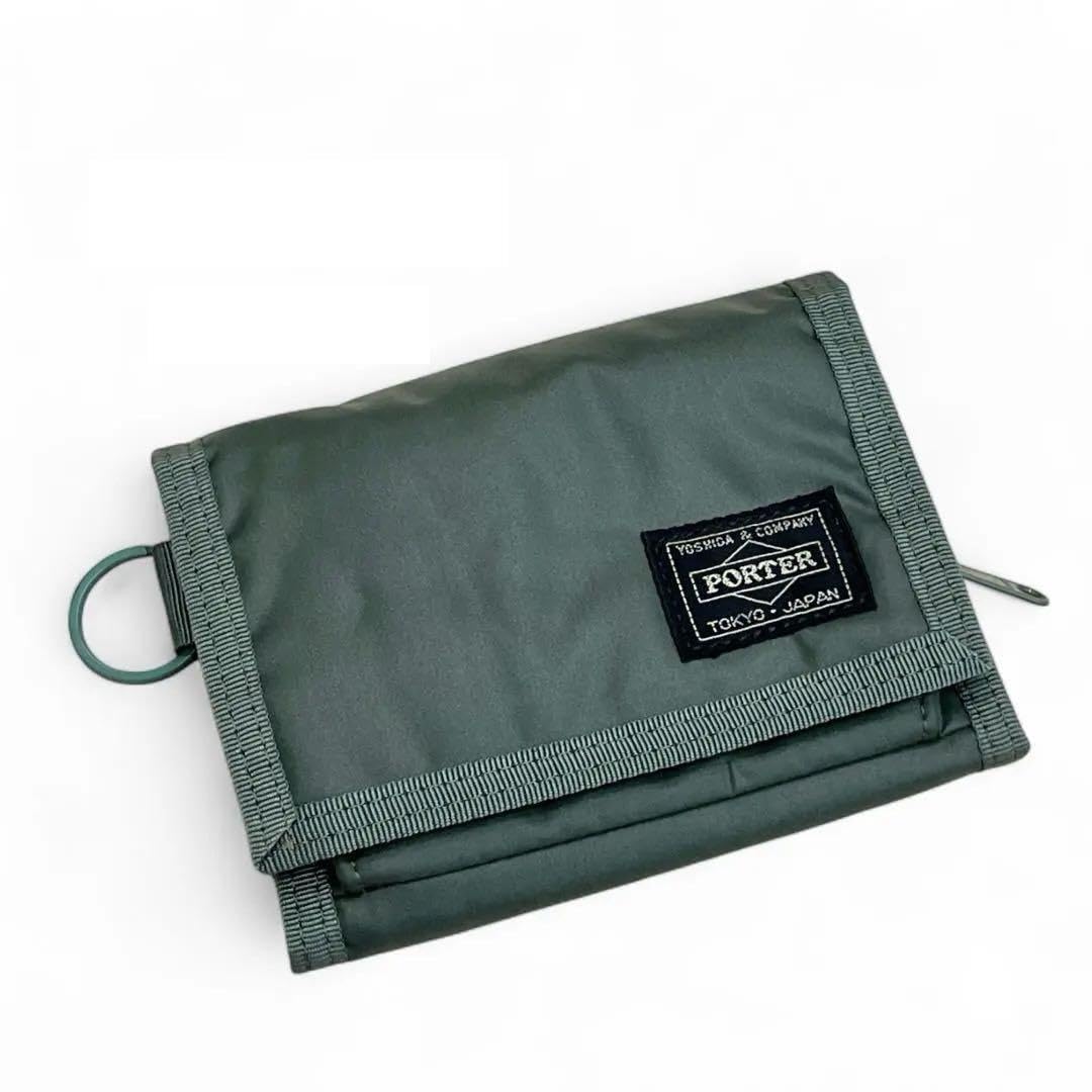 PORTER ポーター　カプセル　三つ折り財布　ウォレット　カーキ　グリーン　緑 PORTER ポーター カプセル 三つ折り財布 ウォレット カーキ