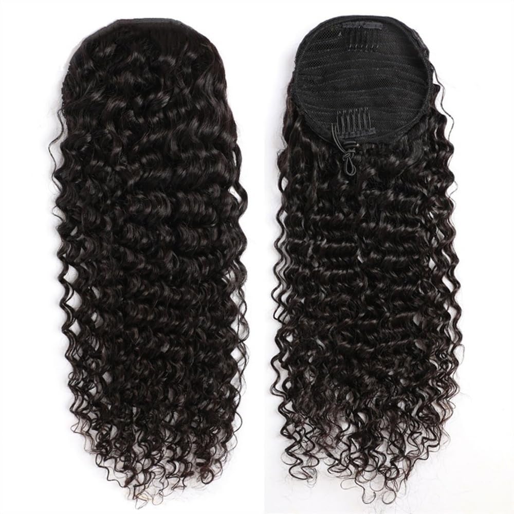 Pferdeschwanz Brasilianischer Remy-Menschenhaar-Pferdeschwanz, 20,3–66 cm, Afro-Locken, Clip-In-Extensions(22inches)