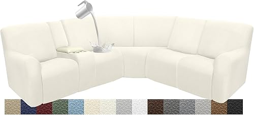 Miniatura 19 de Fundas de sofá reclinable impermeable para sección seccionales Fundas lavables para sofá en forma de L para sofás reclinables Fundas elásticas para