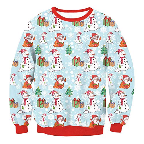 Reooly Hombre sin Capucha Hombre Sudadera Cuadros Cuello Alto Mujer Chimenea de...