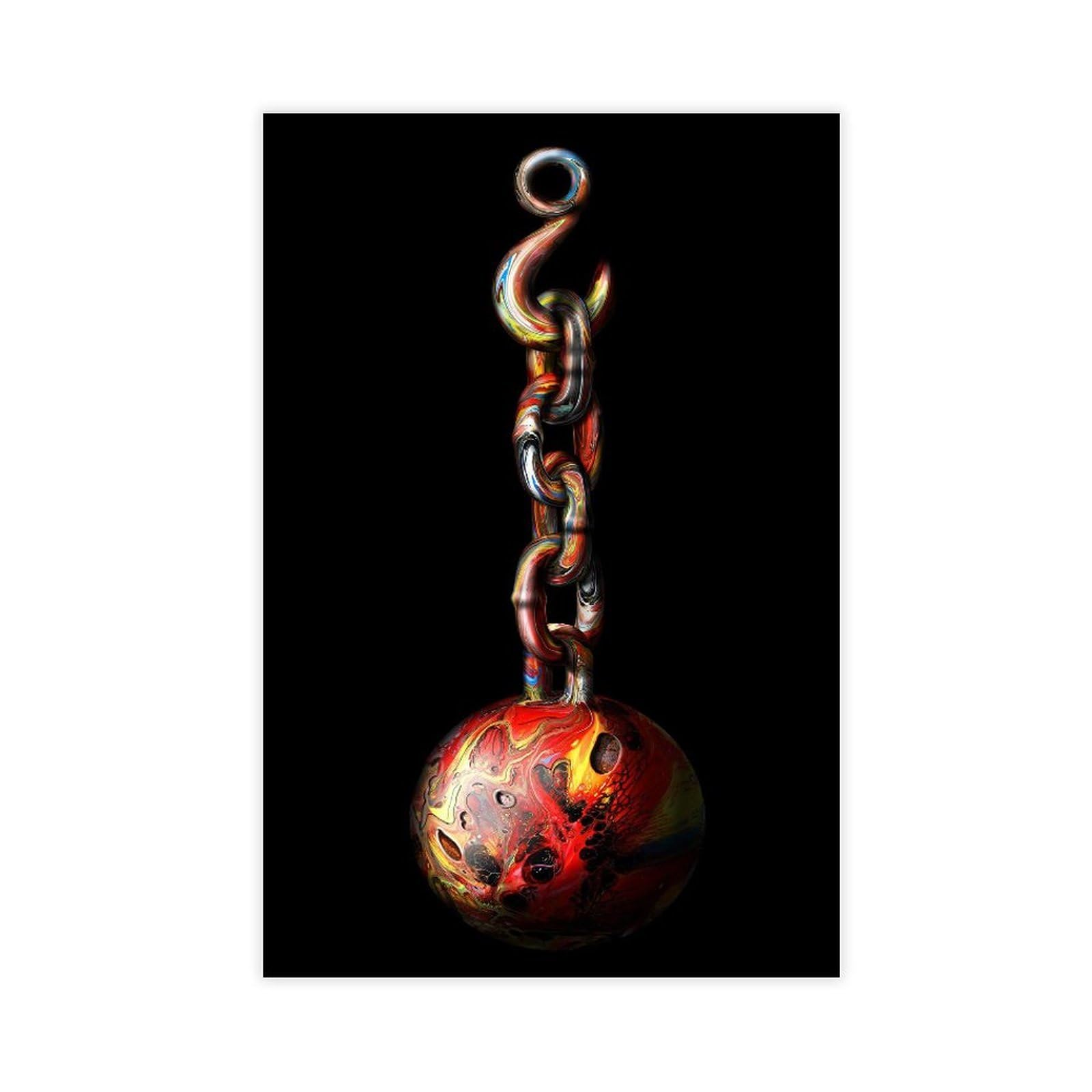 Bareronor Abstract Shackles Canvas Poster Bedroom Decor Landscape Office Room Decor Gift 16" L X 24" W