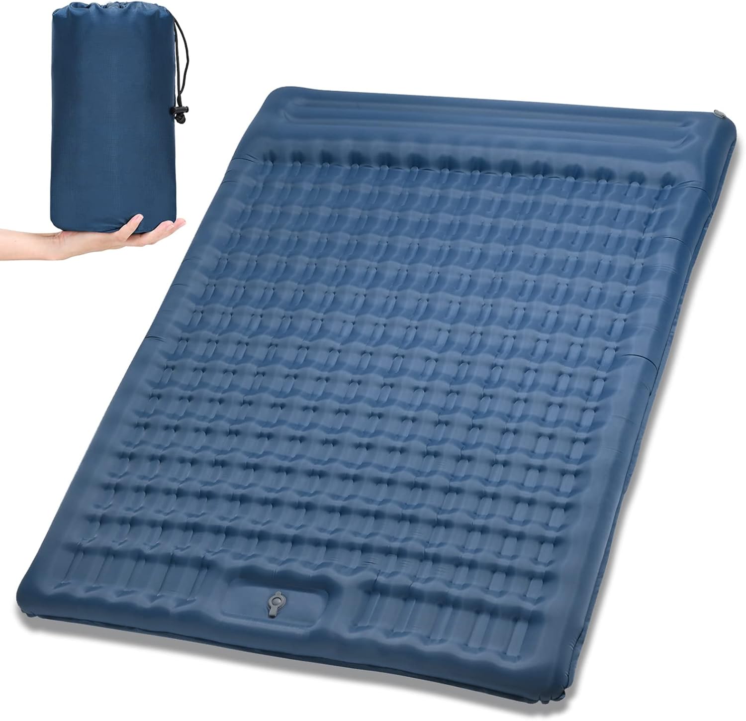 Amazon.co.jp ピクニックマット、HUIOP インフレータブル ダブル スリーピング パッド エクストラ シック 5 インチ