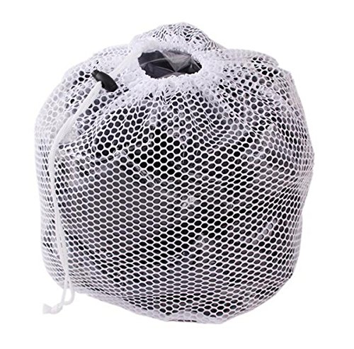 LALANG White Washing Clothes Bags Mesh Wash Laundry Bag for Washing Machines (M)