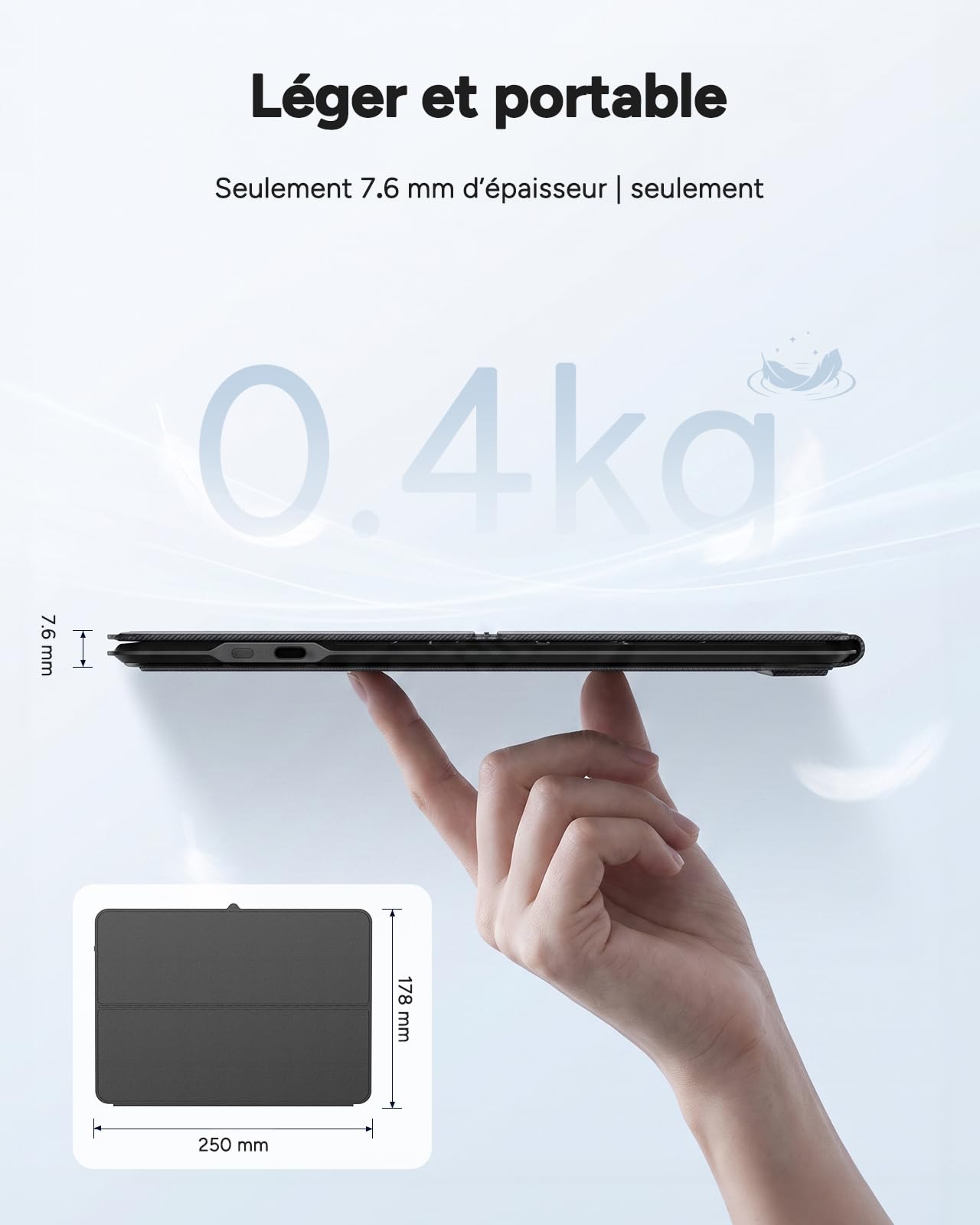 Doohoeek Clavier Universel Bluetooth & Filaire pour Tablette et Smartphone