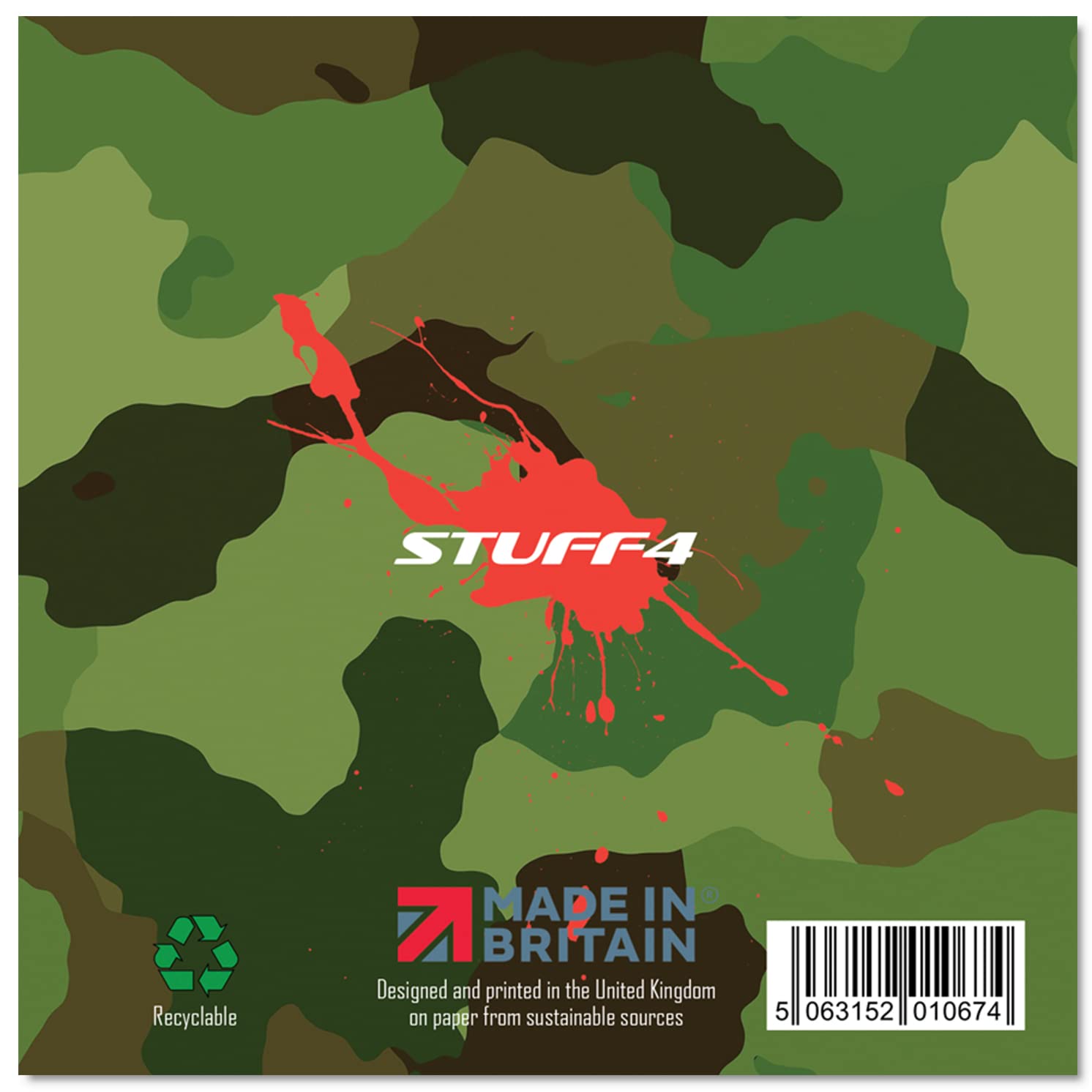 Stuff4 Geburtstagskarte Für Papa – Camo Top Dad Design, 145 Mm, Blanko Innen, Mit Umschlag, Armee-Camouflage