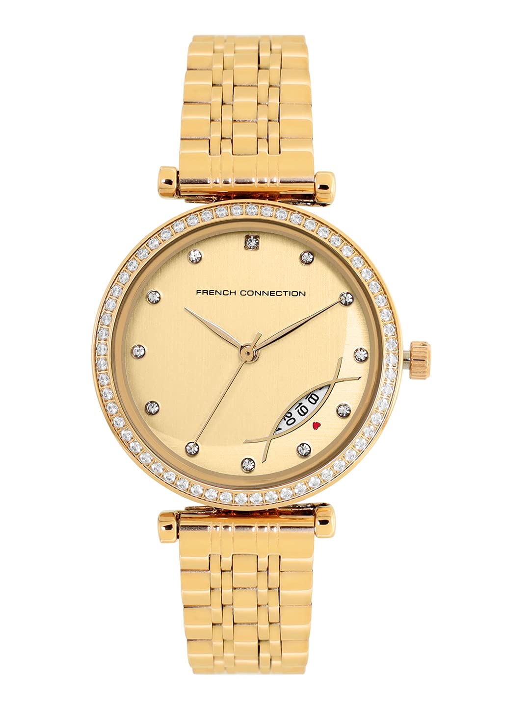French Connection Spring-Summer 2021 Analog Gold Dial Women's Watch-FCP26GM