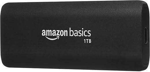 amazon basics 1 TB Portable SSD | Type C Compatible NVMe Drive | Upto 950 MB/s | PC, Mac and Smartphone Compatible