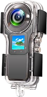 Waterproof Housing Case for Insta360 ONE RS 1 Inch 360 Edition, Underwater Diving Protective Shell 40M/131FT with Bracket Accessories