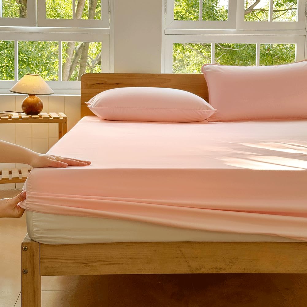 Dust Mite Resistant Fitted Sheet Single, 39.4 x 78.7 inches (100 x 200 cm), Dust Mite Proof, High Density Fiber, Bed Sheet, House Dust Prevention, Pollen Fever, Mites Prevention, Chemical-free, Atopic