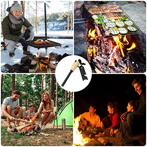 Newaner Vuurstarter van vuurstaal, vuursteen, vuurstarter, meer dan 2000 toepassingen, handvat van magnesiumstaaf en flinthout, vuurstarter voor camping, outdoor en survival (1 stuks) - Afbeelding 5