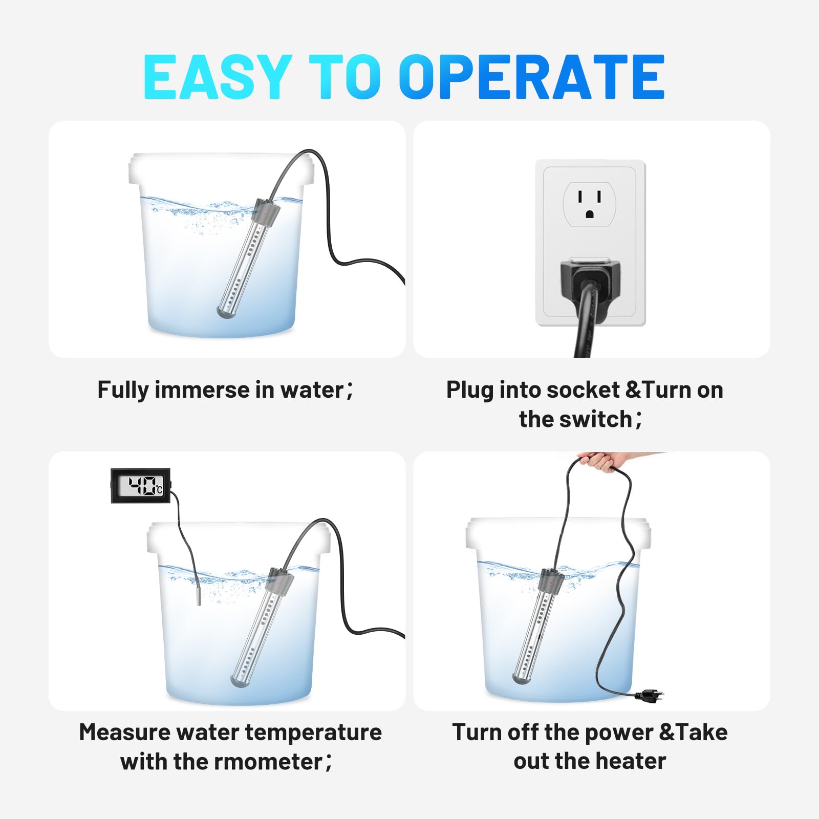 Doccia da campeggio portatile con riscaldatore da 2000 W, 6000 mAh, ricaricabile da campeggio, con alimentazione digitale, 3 modalità di spruzzo, pompa da campeggio impermeabile IPX7 per