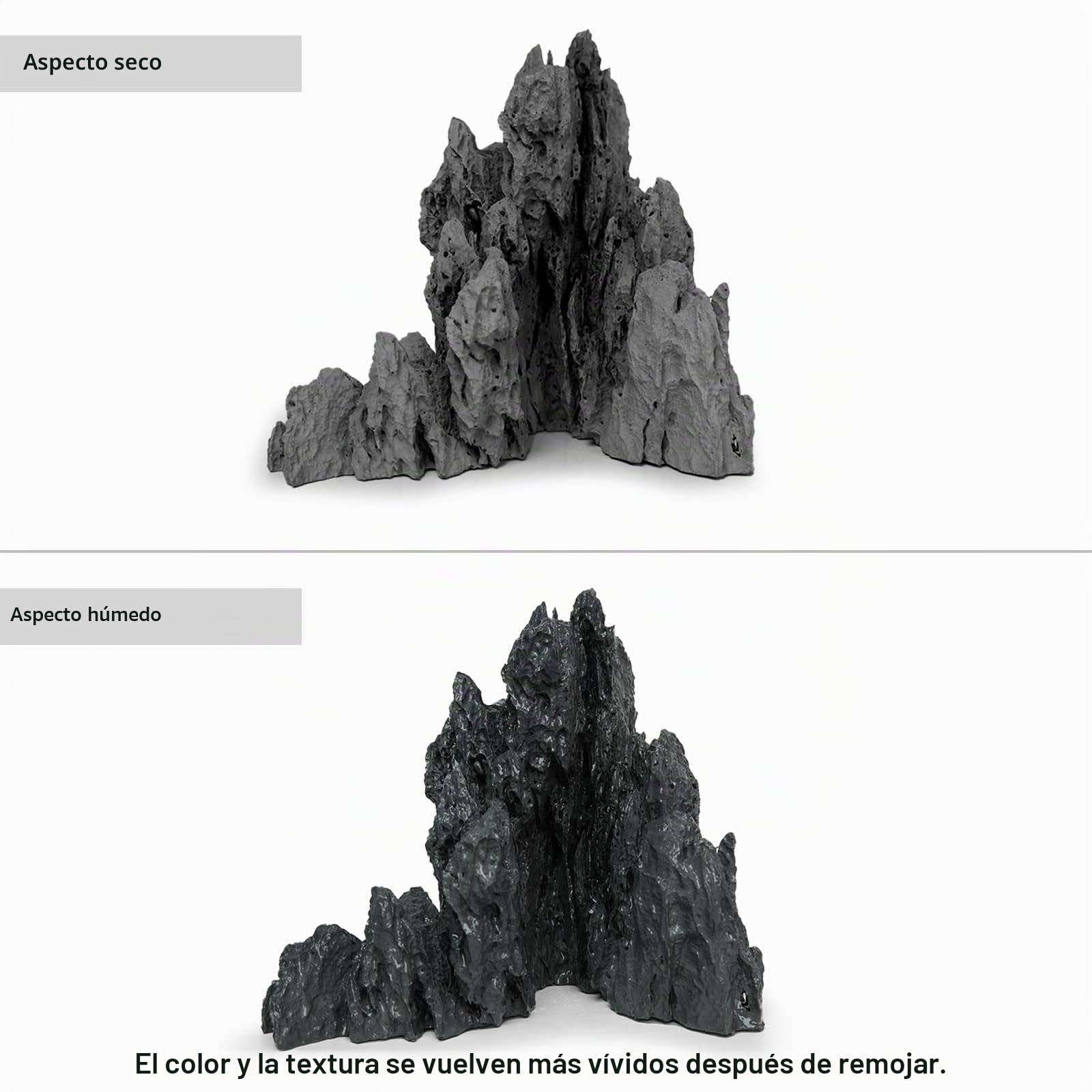FZONE Piedras de Acuario Mini Paisaje con Piedra Seiryu de Resina pH Neutro Rocas para Acuario para Aquascaping
