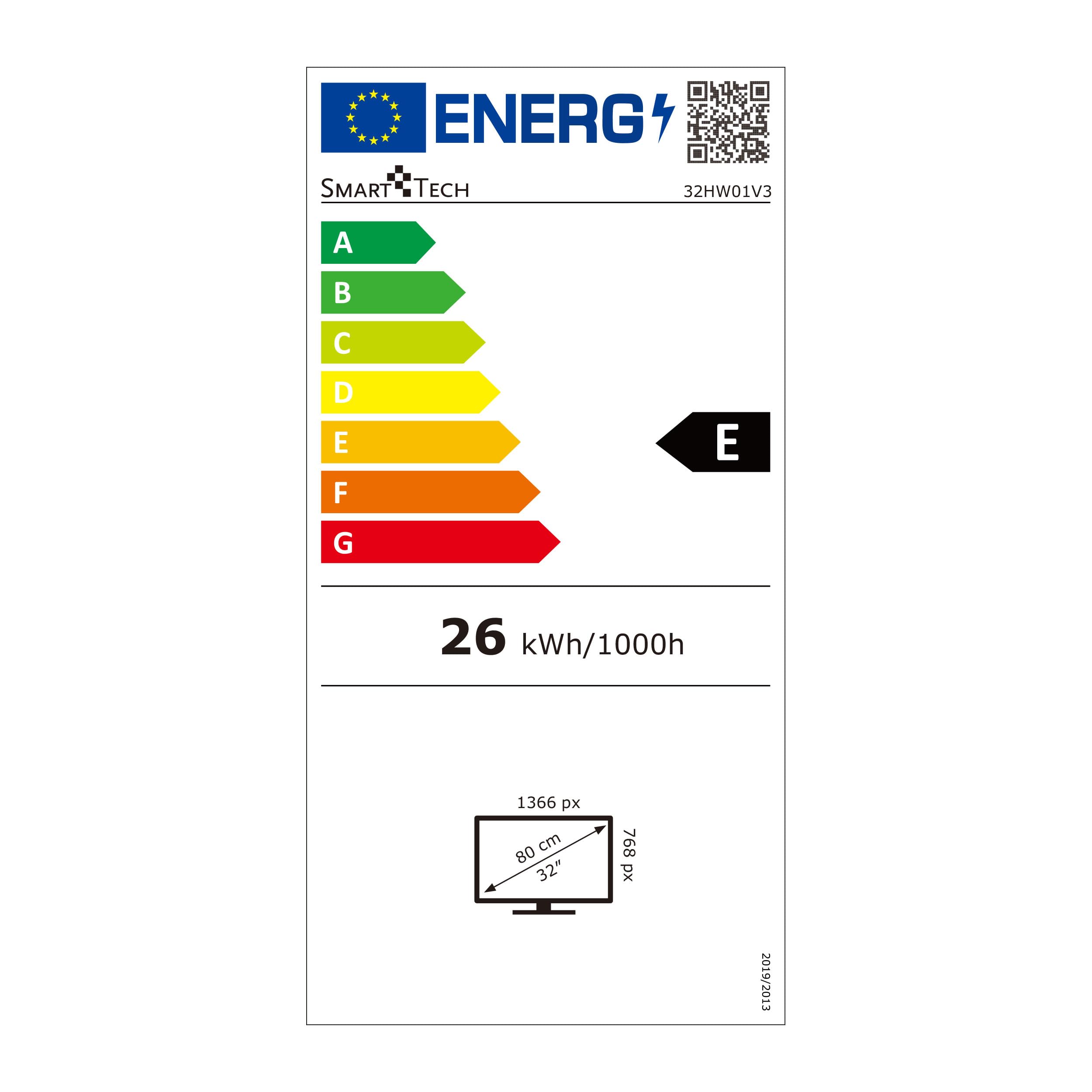 Smart Tech TV LED HD 32' (80 cm) Smart TV Web OS-32HW01V3- Molotov, Netflix, Prime Video, 3xHDMI - 2xUSB -Dolby Audio