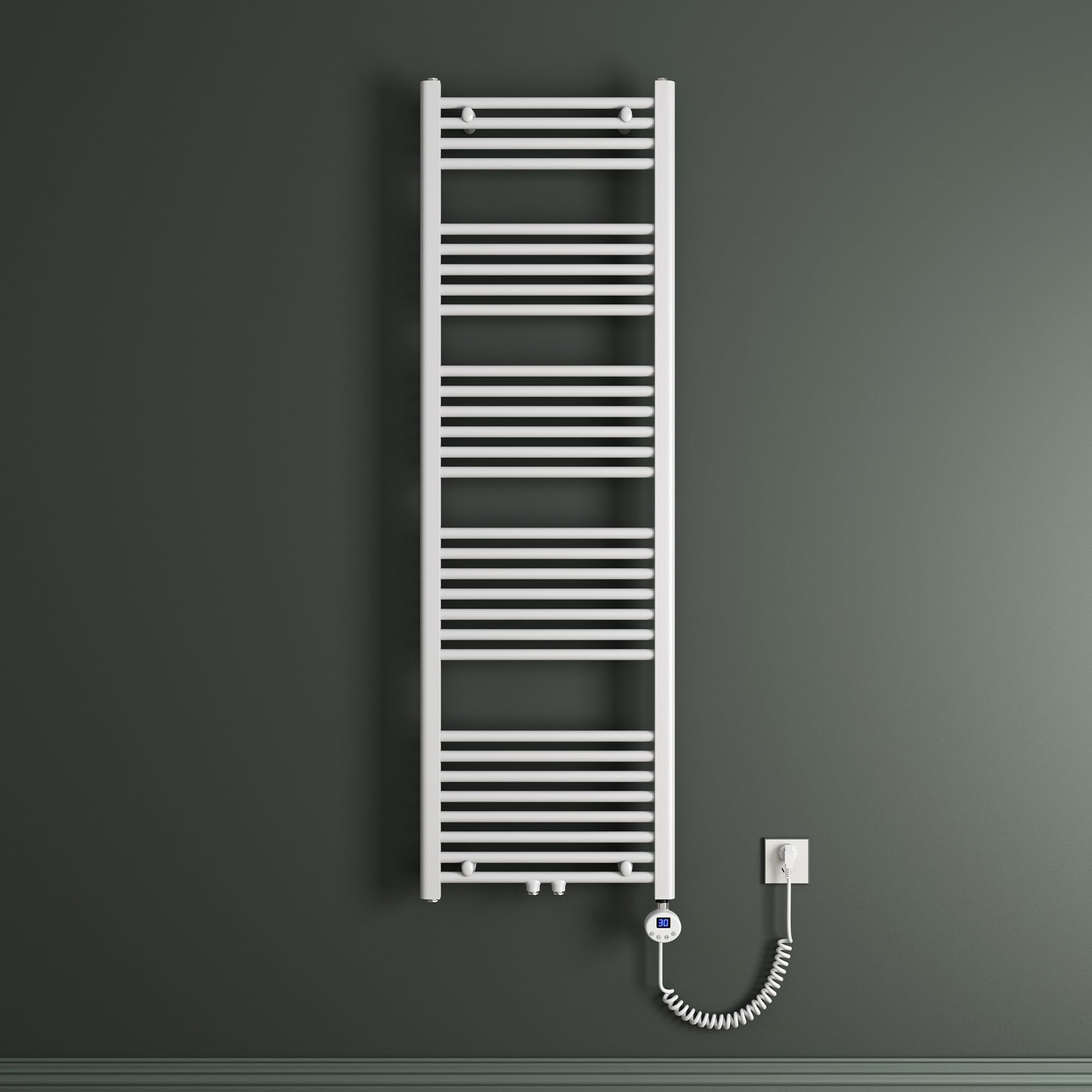 Seche-serviettes electrique 160x60cm contre l'humidite de la salle de bain