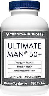 Ultimate Man 50+ Multivitamin - High Potency Daily Multi for Men Over 50, Energy & Immune Support (180 Tablets)