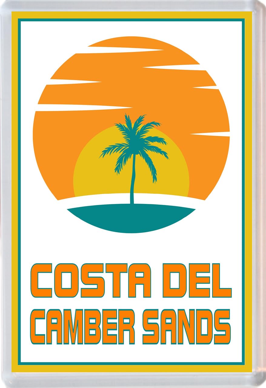 Baked Bean Store Multicolor Costa Del Camber Sands - Jumbo Fridge Magnet 96 X 67Mm