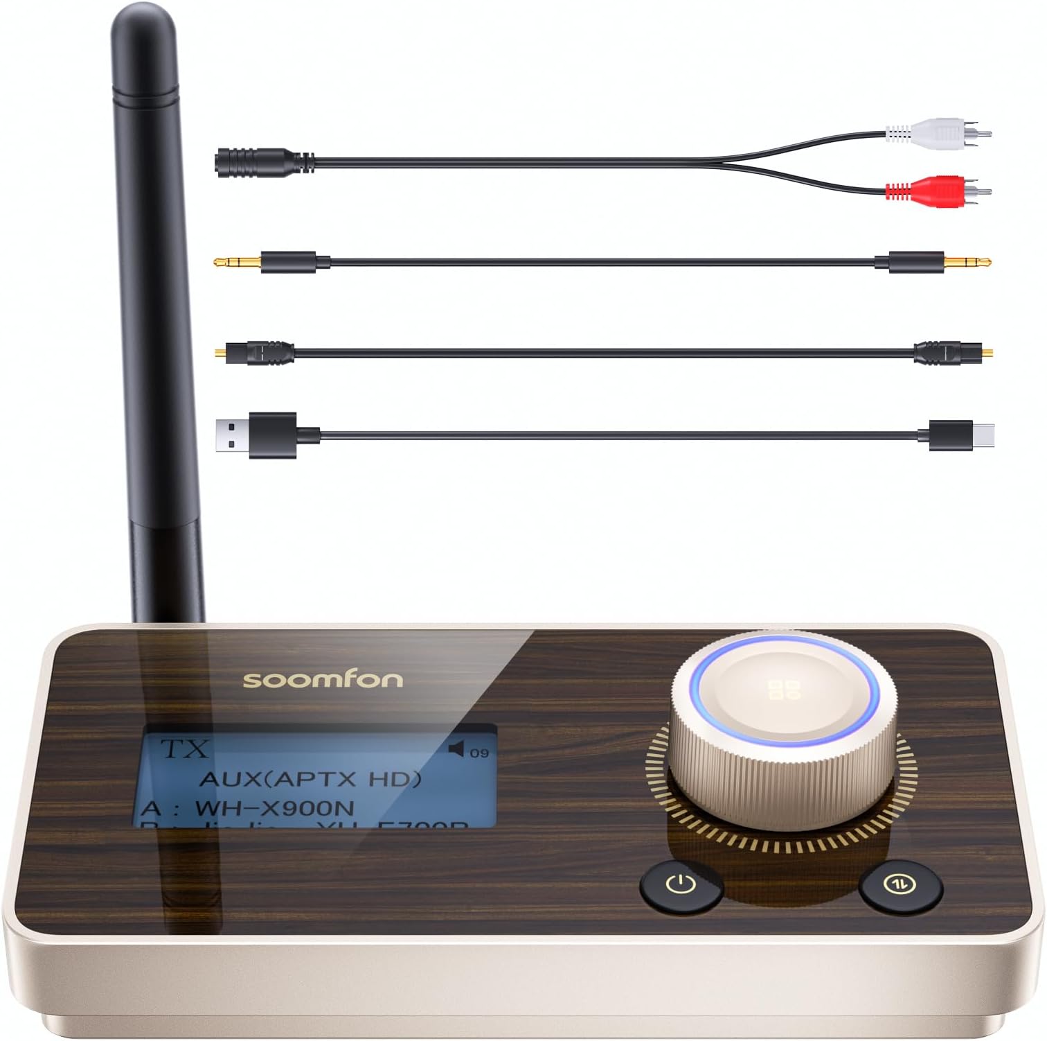 FeinTech BT200 Bluetooth 5.4 Audio Transmitter | Mit Auracast & AptX | OLED Display