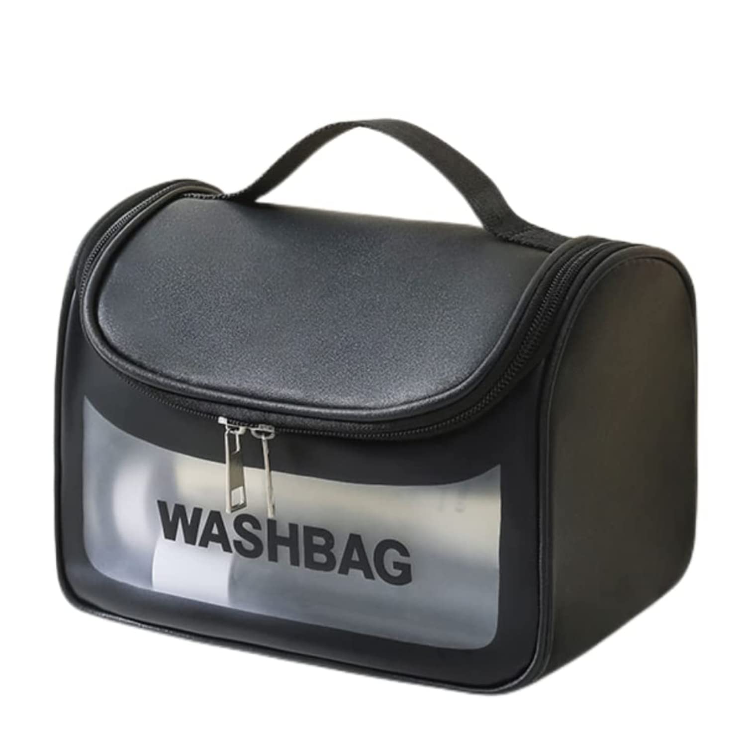 LEJN Toiletry Bag Travel Bag Water-resistant Makeup Cosmetic Bag Travel Organizer Full Sized Container Toiletries (black)