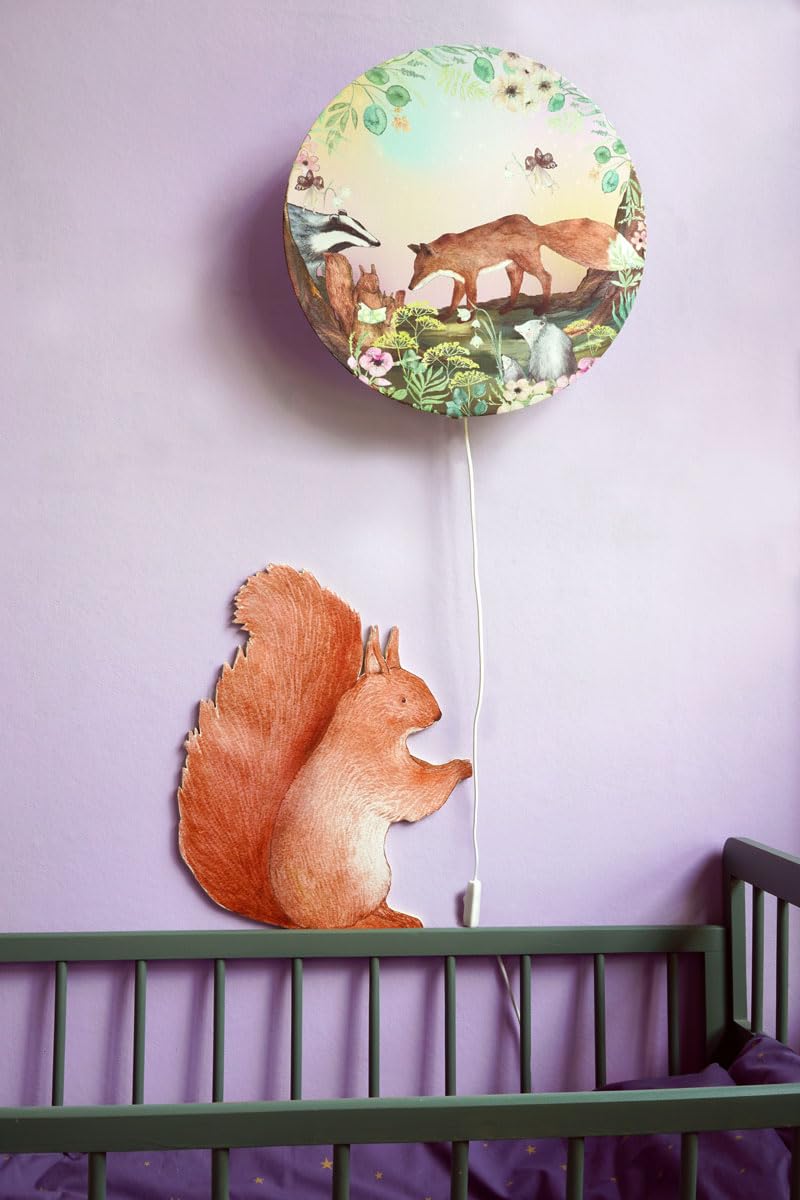 Sommernacht Wandlampe | Für Baby- & Kinderzimmer | Kinderzimmerdesign | Handgemalt & nachhaltig