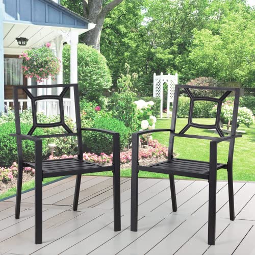 Aecojoy 16084-B*2-AZ04 Metal Dining Chairs, 2 Pieces Outdoor Patio Dining Chairs thumb #4
