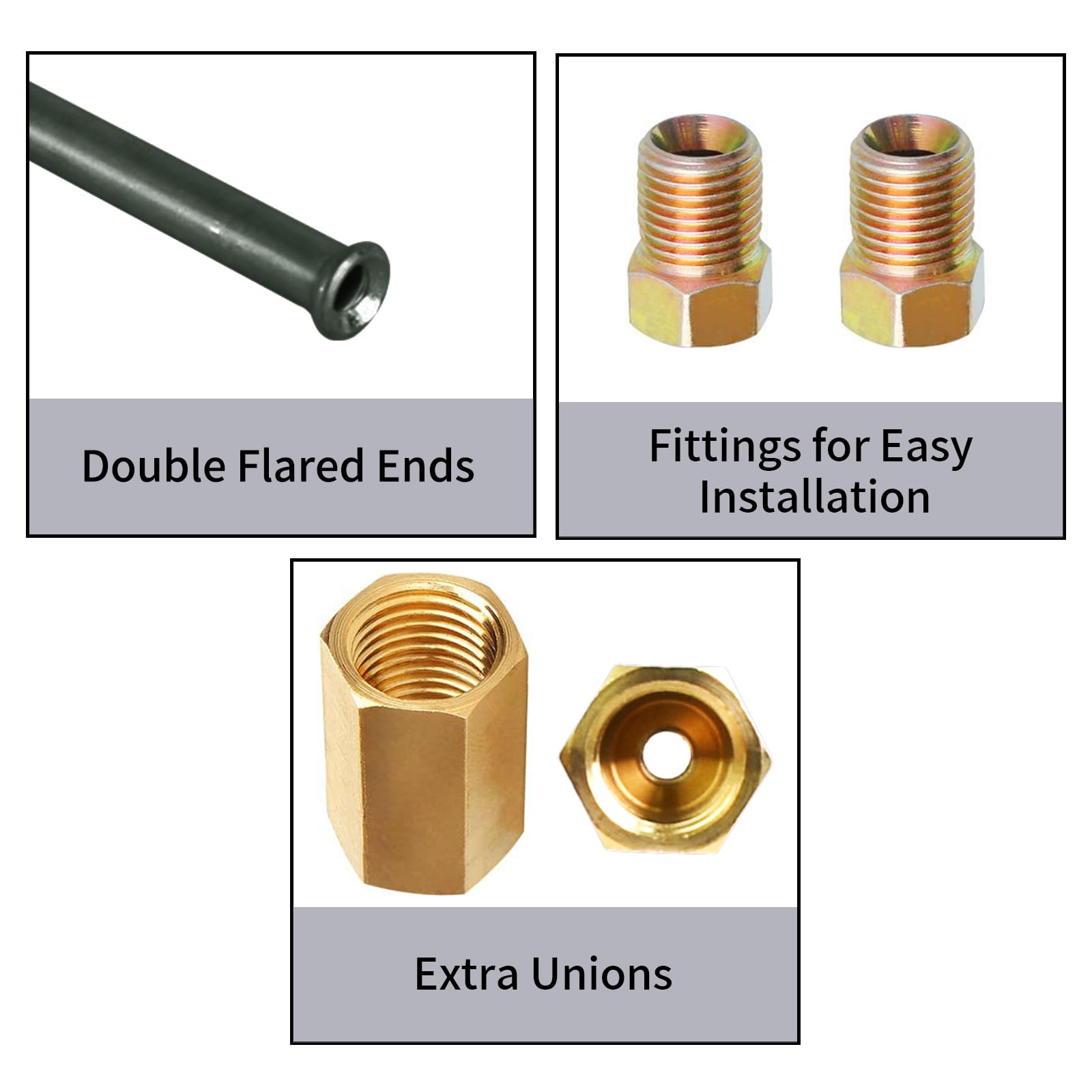 Snapklik.com : MuHize Flexible PVF Brake Line Kit - 10