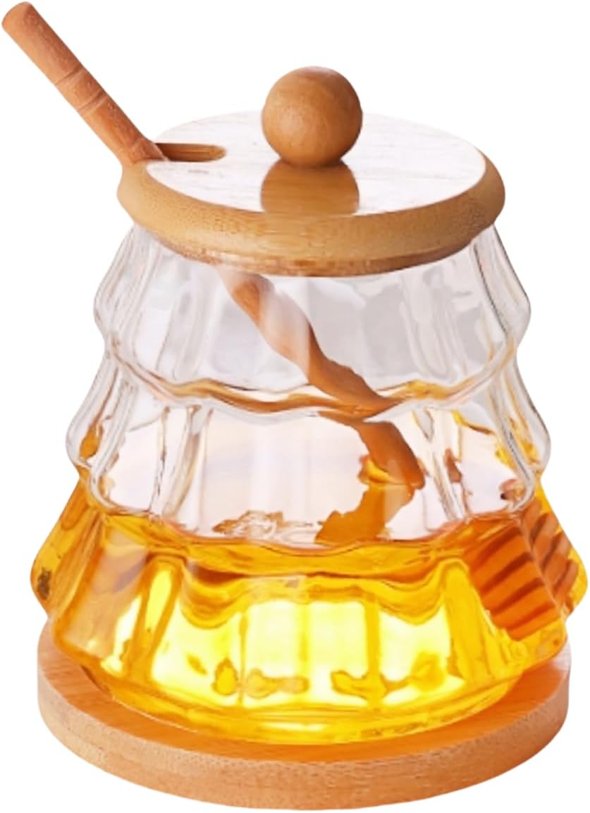 12 Oz Honey Jar Set With Silicone Mat, 2 Extra Dippers, Airtight - View #2