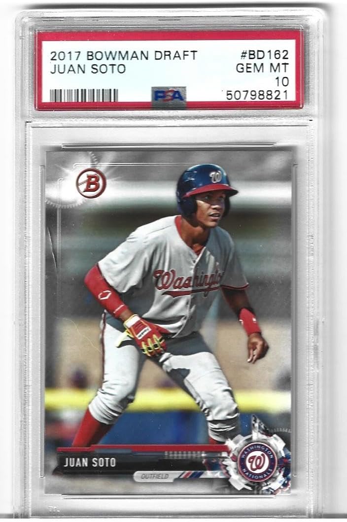 Graded Psa 10 Juan Soto Baseball Rookie Card Bowman Yankees Superstar Slugger