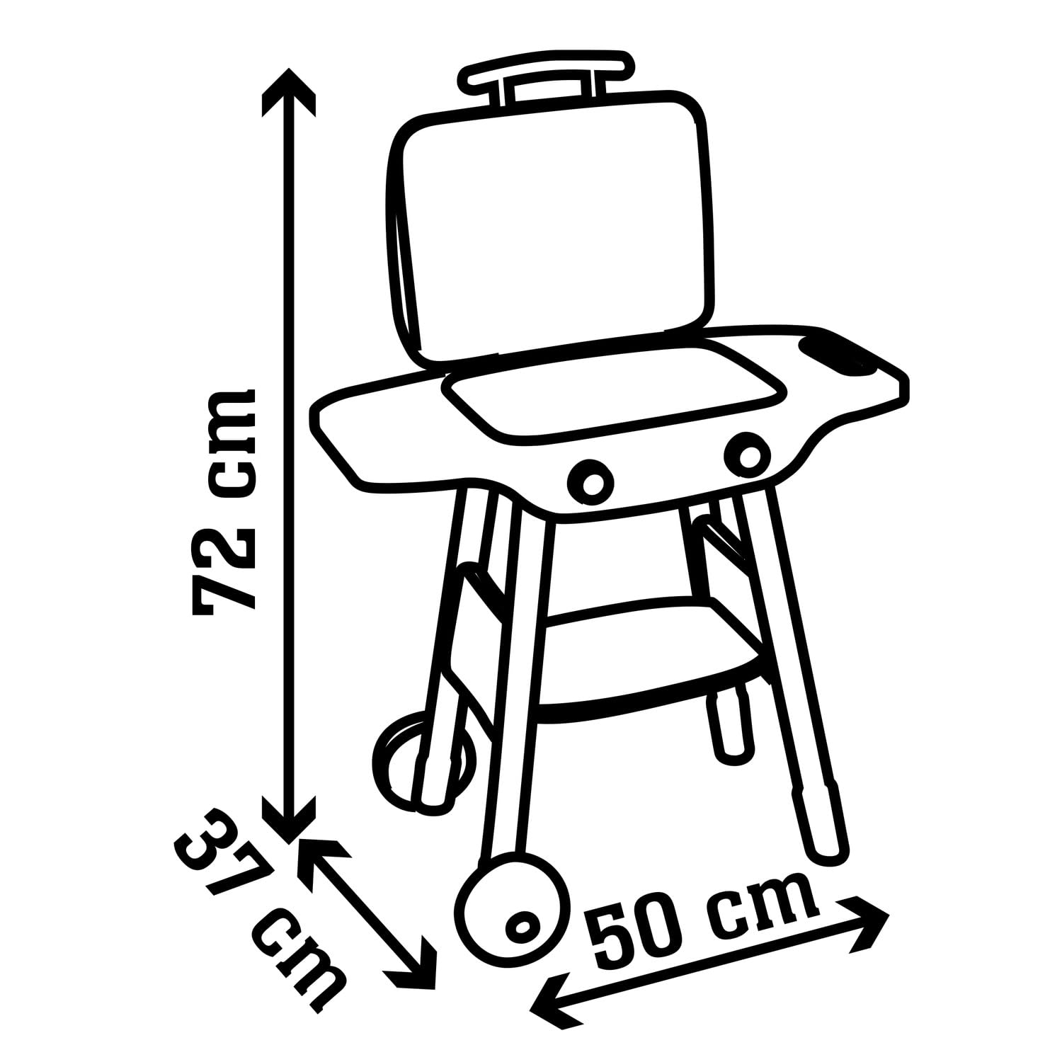 Smoby - BBQ Grill - Barbecue on Feet - 18 Accessories - Hamburger to Assemble, Skewer to Compose, Gas Lighter, Barbecue Utensils - Plancha Side and Grill Side - From 3 years old - Made in France