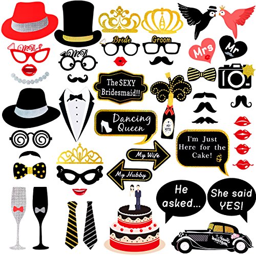 Unomr - Adesivi decorativi per matrimonio, 49 pz