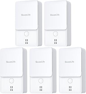 GoveeLife Water Leak Detectors 5 Pack, 100dB Adjustable Audio Alarm and Leak and Drip Alerts, Detector for Home, Bedrooms, Basement, Warehouse, Cabin/RV