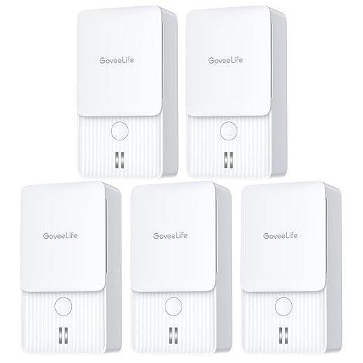 GoveeLife Water Leak Detectors 5 Pack, 100dB Adjustable Audio Alarm and Leak and Drip Alerts, Detector for Home, Bedrooms, Basement, Warehouse, Cabin/RV