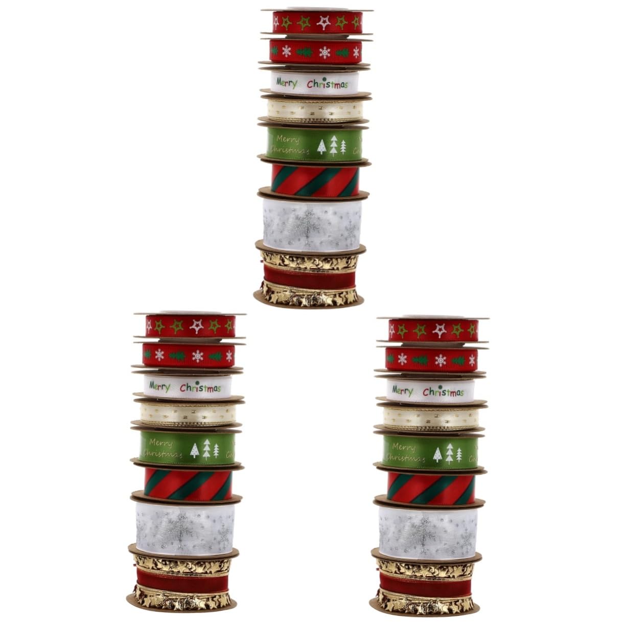 Operitacx 24stücke Teiliges Weihnachtsband Für Diy Bastelprojekte Bunte Satin Und Organza-ribbons Dekoration Für Weihnachten Und Feierlichkeiten