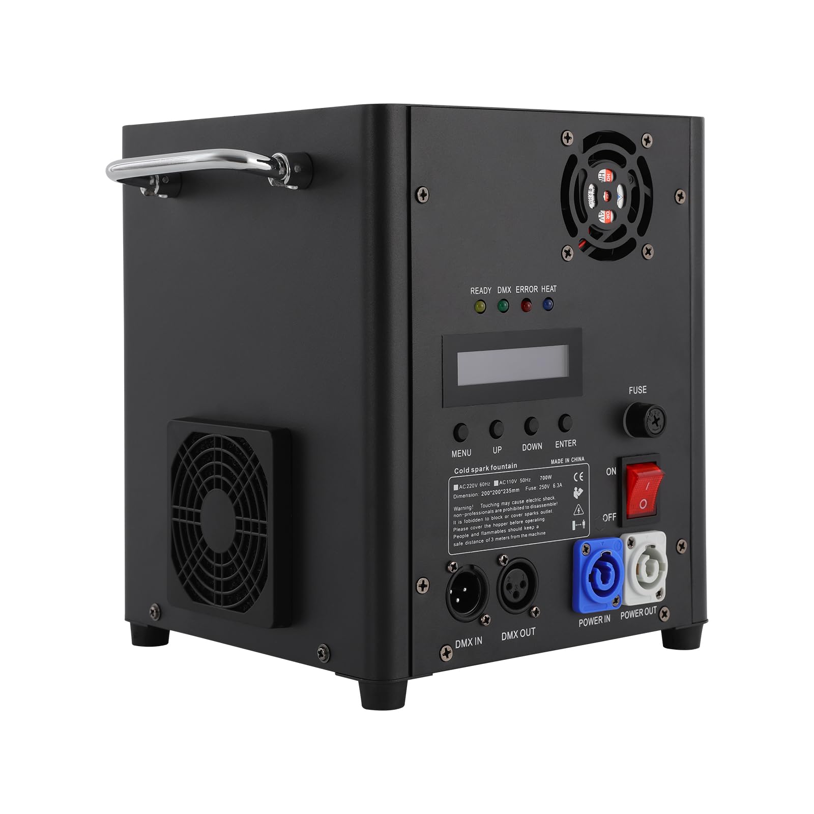2 Stück Cold Spark Maschinen, 700W Pyrotechnikmaschinen, Elektronische Fernsteuerung Sparkler Pyrotechnik, Tragbares Funkenmaschine für Bühnen, Hochzeiten, Heiratsanträge
