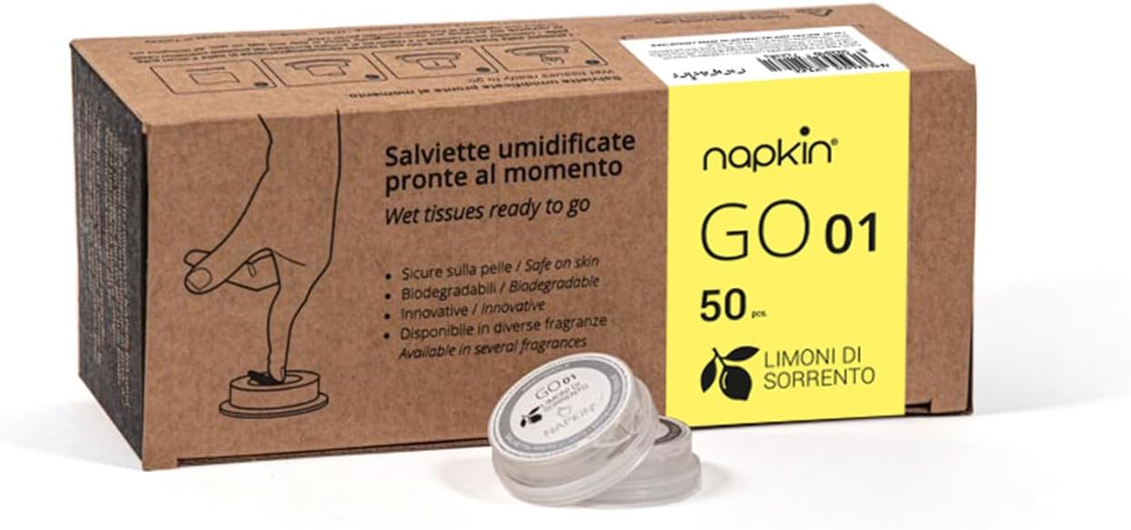 Salviette Umidificate NAPKIN GO - 50 Capsule Monouso Con Clorexidina - Foto 4