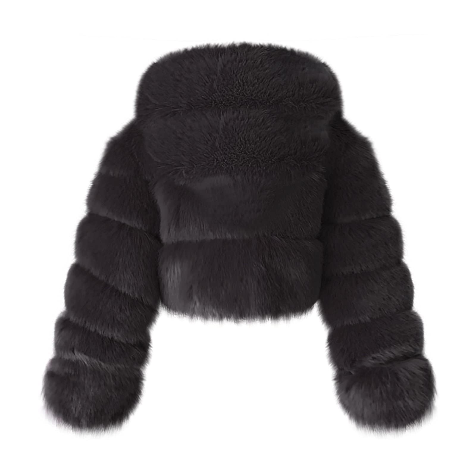 ★FLARE UP★ Scarf Fur Jacket FL041Black FL-041_Black (FUR) Amazon.com: PLAZRU Short Faux Fur Coat for Women Zipper Up