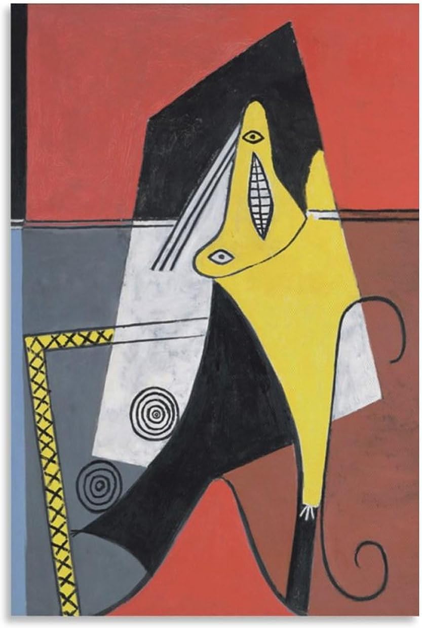 Rikin Liuff Woman in An Armchair by Pablo Picasso Wall Art Picture Vintage Canvas Painting Pablo Picasso Poster and Prints for Office Decor 40x55cm Frameless