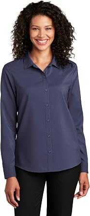 Port Authority Womens Long Sleeve Performance Staff Button-Down Shirt