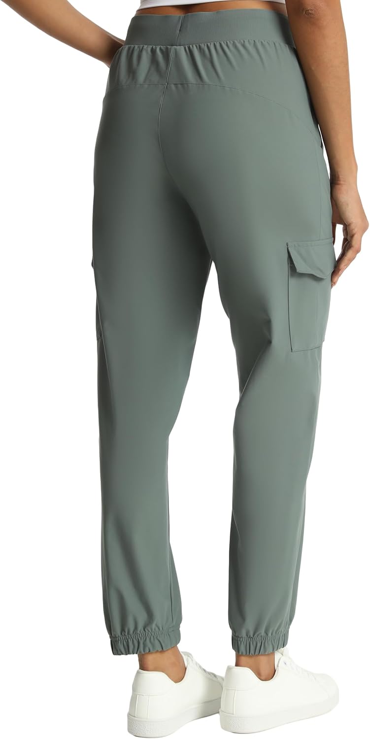 Rrosseyz Womens Cargo Pants with Pockets-Lightweight Quick Dry Water Resistant Hiking Pants for Travel Athletic Outdoor