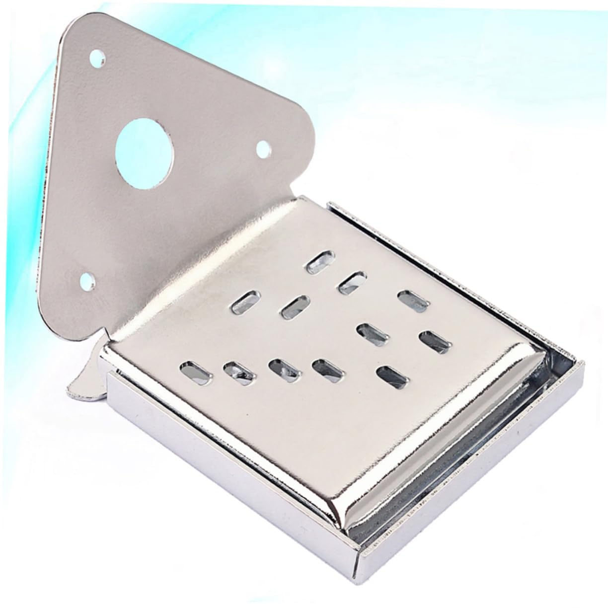 HANABASS Metal Triangle Mandolin Tailpiece with Screws Upgrade Your Mandolin Tone Volume Sustain for String Changes Decorative Silver Guitar Parts