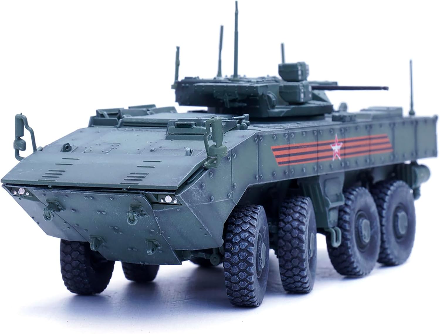 Panzerkampf | 1:72 Scale Model Military Diecast | Bumerang IFV (Object K17) Russian Army – Green Camouflage with Star | Model 12221PB