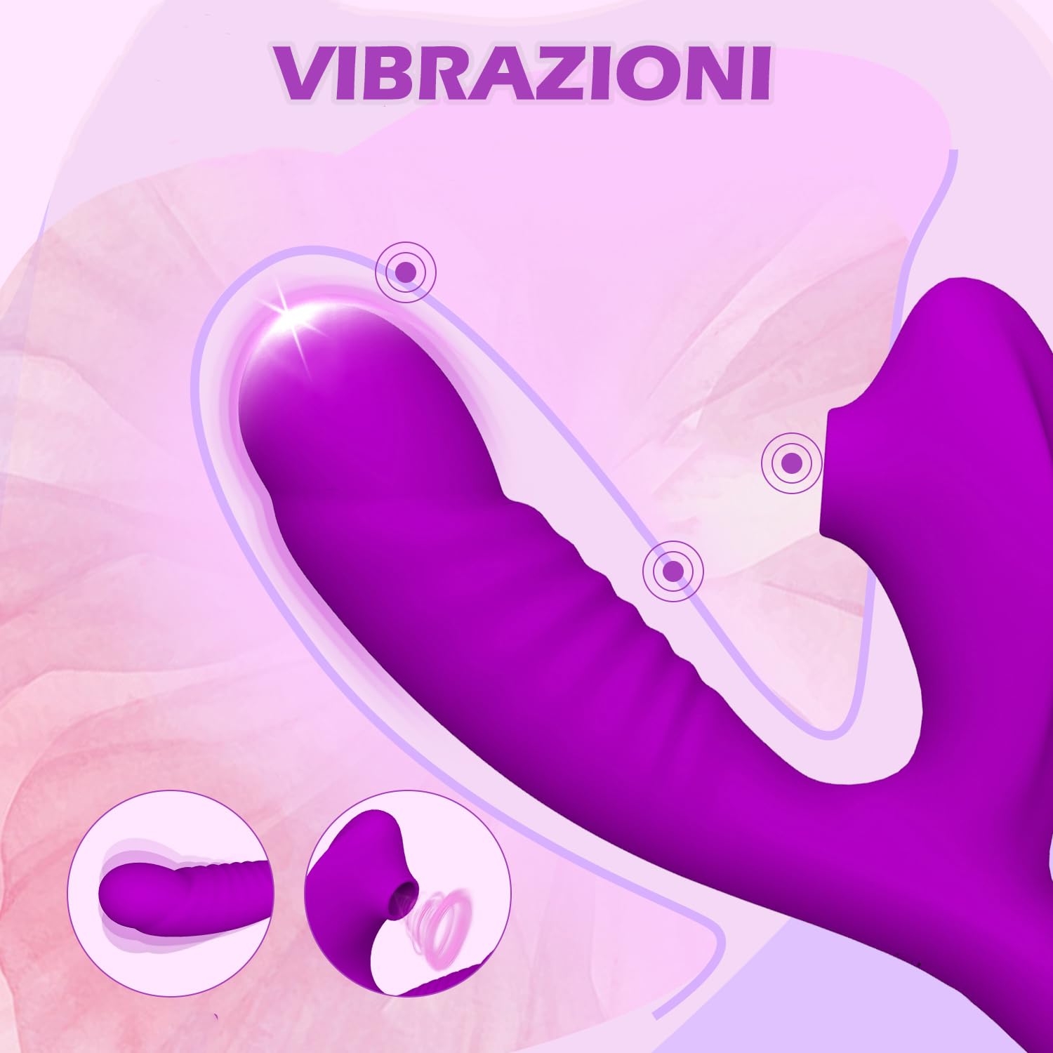 Vibratoreper Donna Professionale 2 in 1 Succhia Clotoride per Donna 10+10 Modalità Sexytoysys Donna Vibratoreper Donna Clotoride Sexyshop per lui e lei Vibratori G-Spot Massaggiatore in Legno