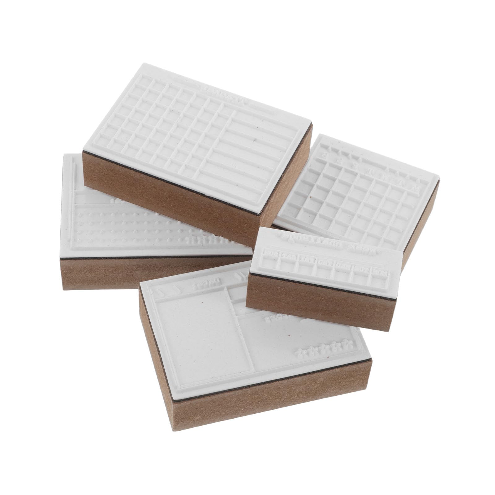 Japanese Wooden Planner Stamps Set for Daily Routine, Budget Tracking