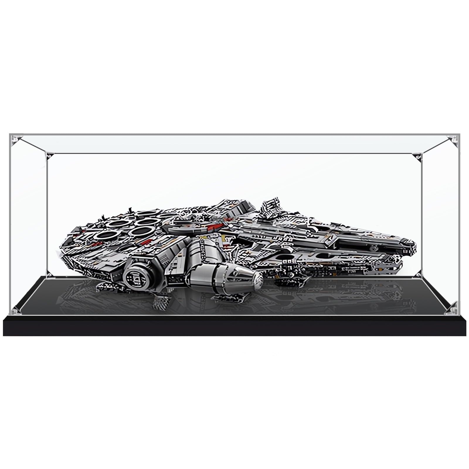 Acrylic Display Case Compatible with L-ego 75192 Millennium Falcon, Dustproof Display Case for Models Collectibles (Display Case Only) A,3mm