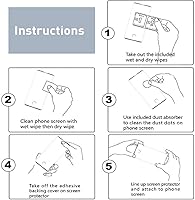 Vista 7 de [Paquete de 4] Protector de pantalla para Xiaomi Mi 11, protector de pantalla de vidrio templado antiarañazos de 9 dureza, película protectora