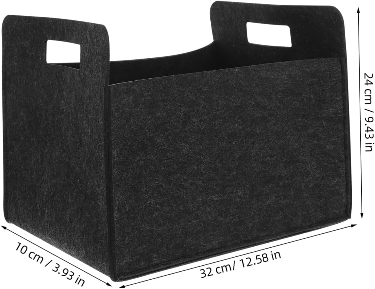 Veemoon Elegant Storage Basket Felt Bin Organizer for Books Clothes Toys Desktop Storage