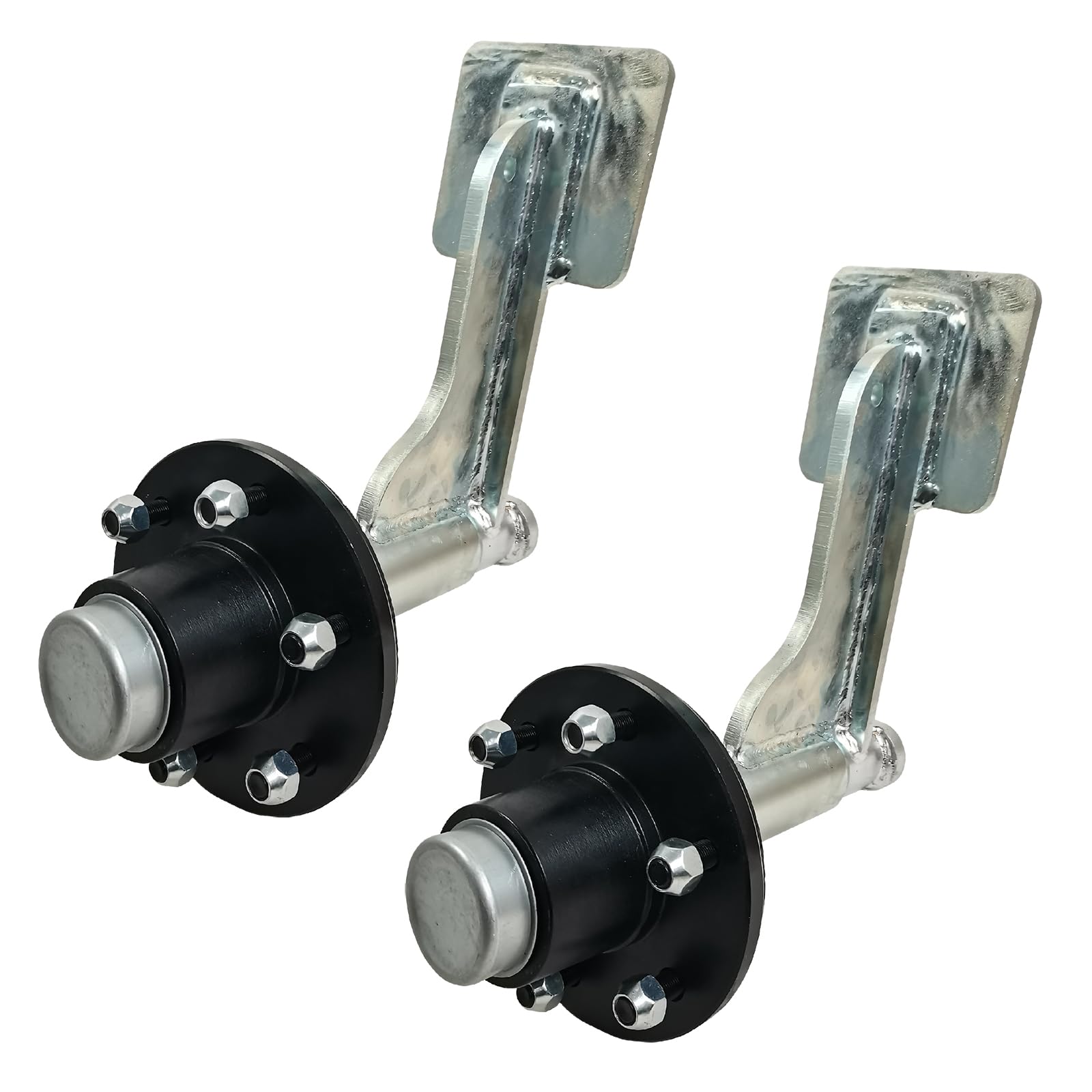 ZUVELLO 6-Lug 5.5'' Shipping Container Wheel Axles Shifting Tool Jack Kit Tie Down-Moves Fully Assembled Fit for 20ft - 40ft Heavy Duty Shipping Container, 2 Pack