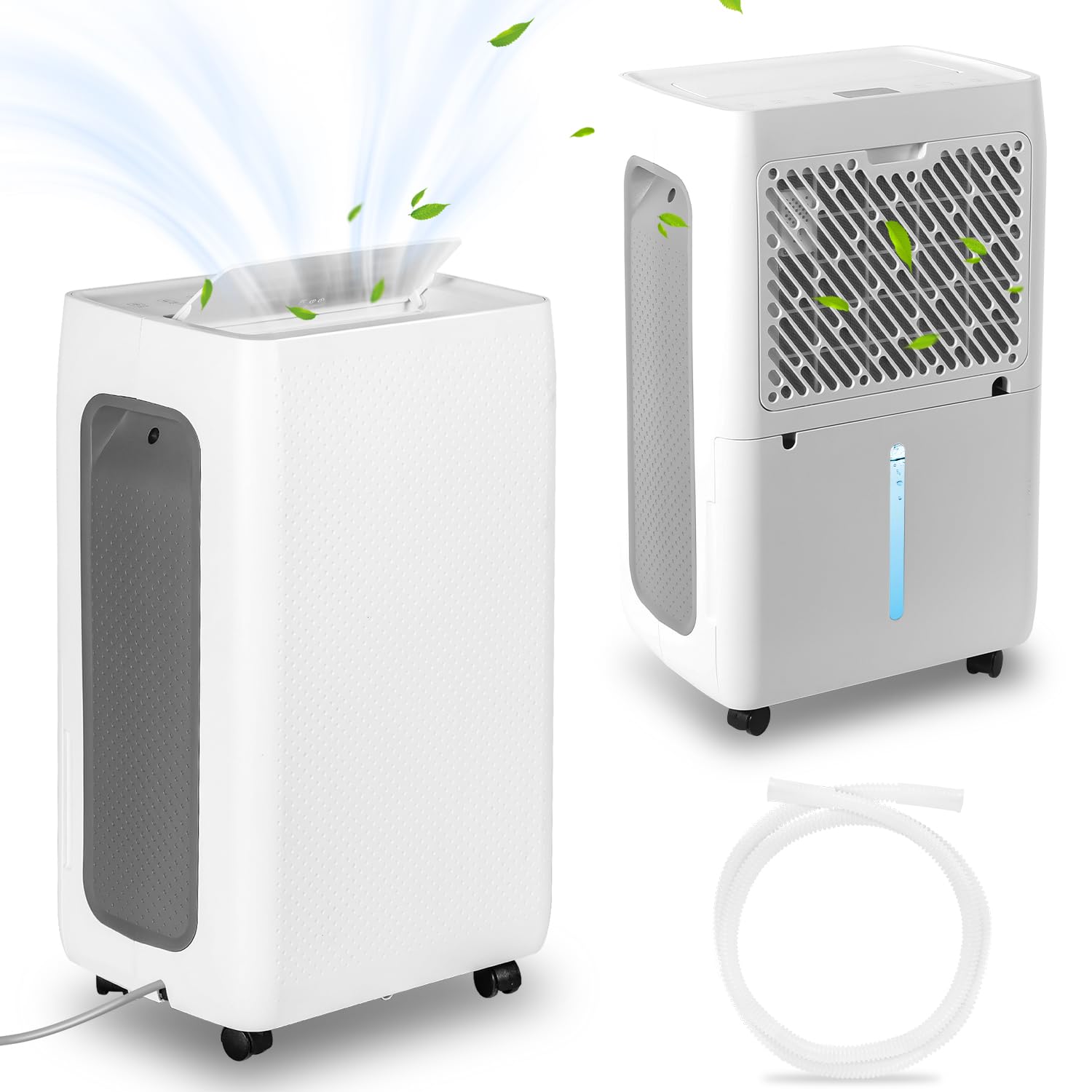 Eulenke Elektryczny osuszacz powietrza 26 l, 3 tryby pracy, cyfrowy wyświetlacz, odłączany zbiornik na wodę 4,3 l, wąż odpływowy, timer 24 h, cichy osuszacz powietrza do piwnic