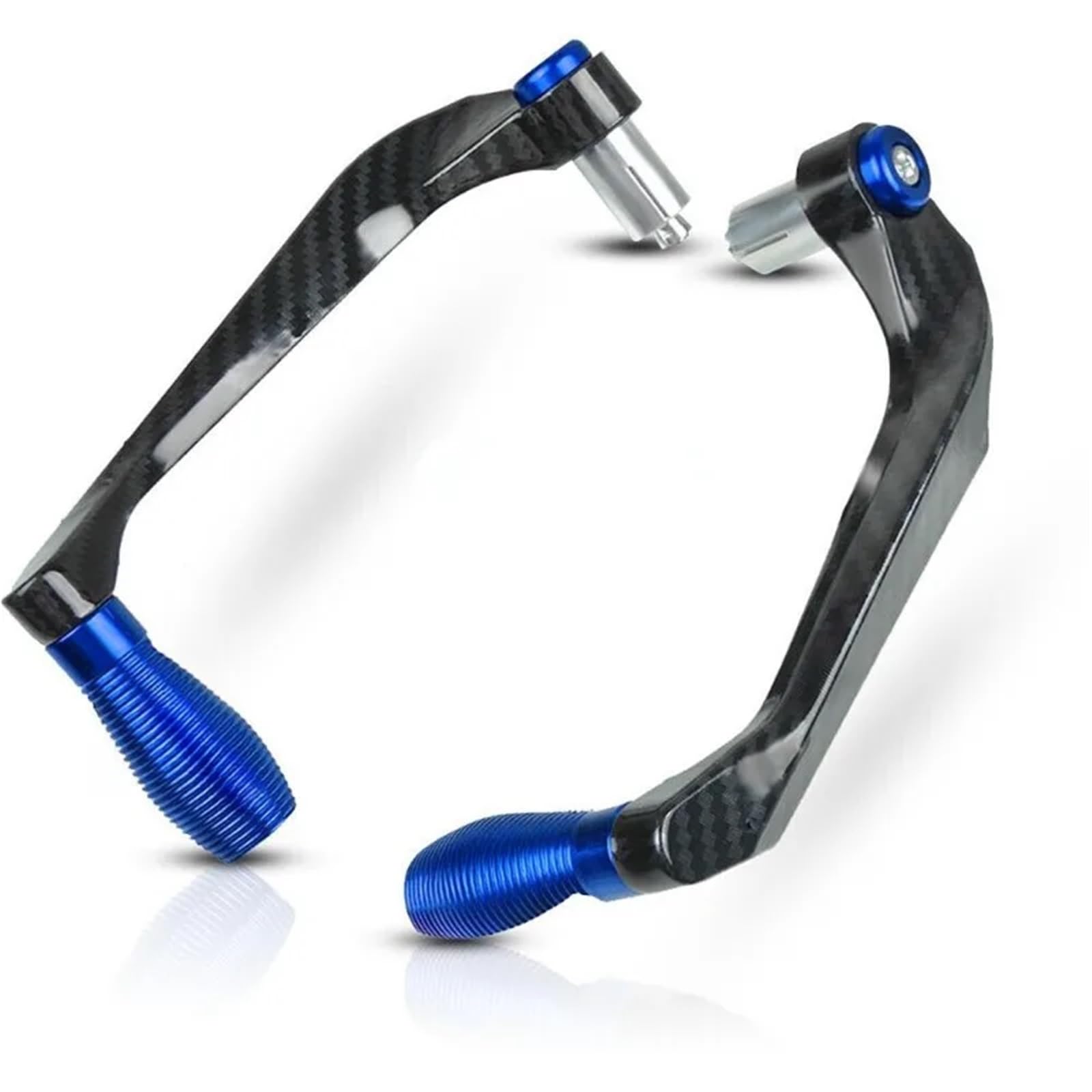 FDYXUMW Motorcycle Handguards Motorcycle CNC Aluminum Alloy Handlebar Brake Clutch Lever Hand Guard Protector Modification Accessories(Blue)